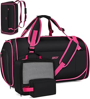 Convertible Garment Duffel Bags for Travel, 4-in-1 Carry on Duffle Bag for Women with Backpack Straps & Waterproof Shoe Pocket, Hanging Suit Dress Weekender Bag for Business, Wedding, 3pcs
