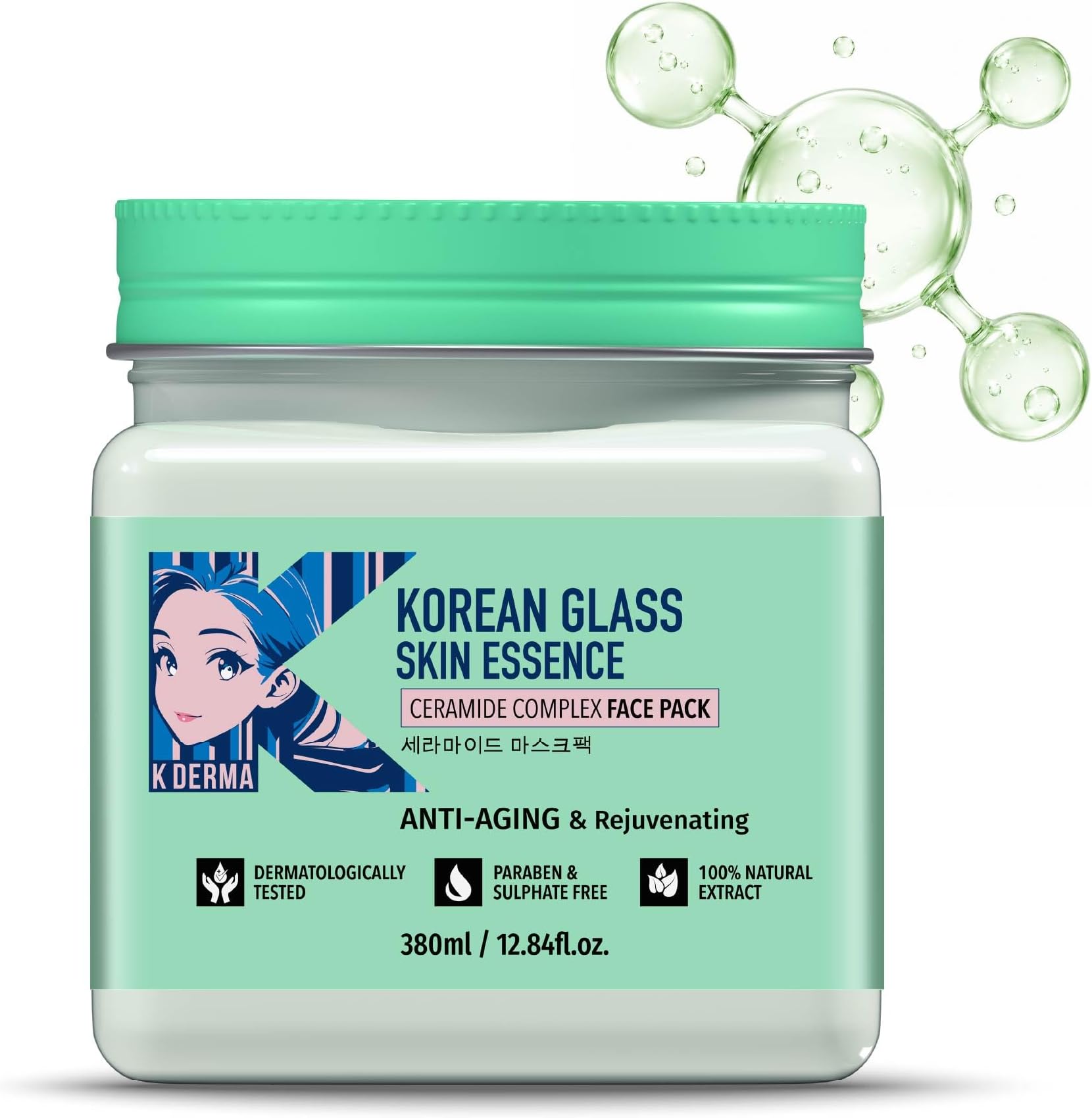 DR.RASHEL Korean Glass Skin Essence Face Pack||Brightening & Hydrating Facial Mask for Smooth, Glowing Skin ||Pore-Refining, Nourishing Formula with Natural Extracts & Hyaluronic Acid for Clear & Radiant Complexion | Brightening & Hydrating, Pore-Refining, Nourishing Formula with Natural Extracts & Hyaluronic Acid, For Smooth, Glowing Skin