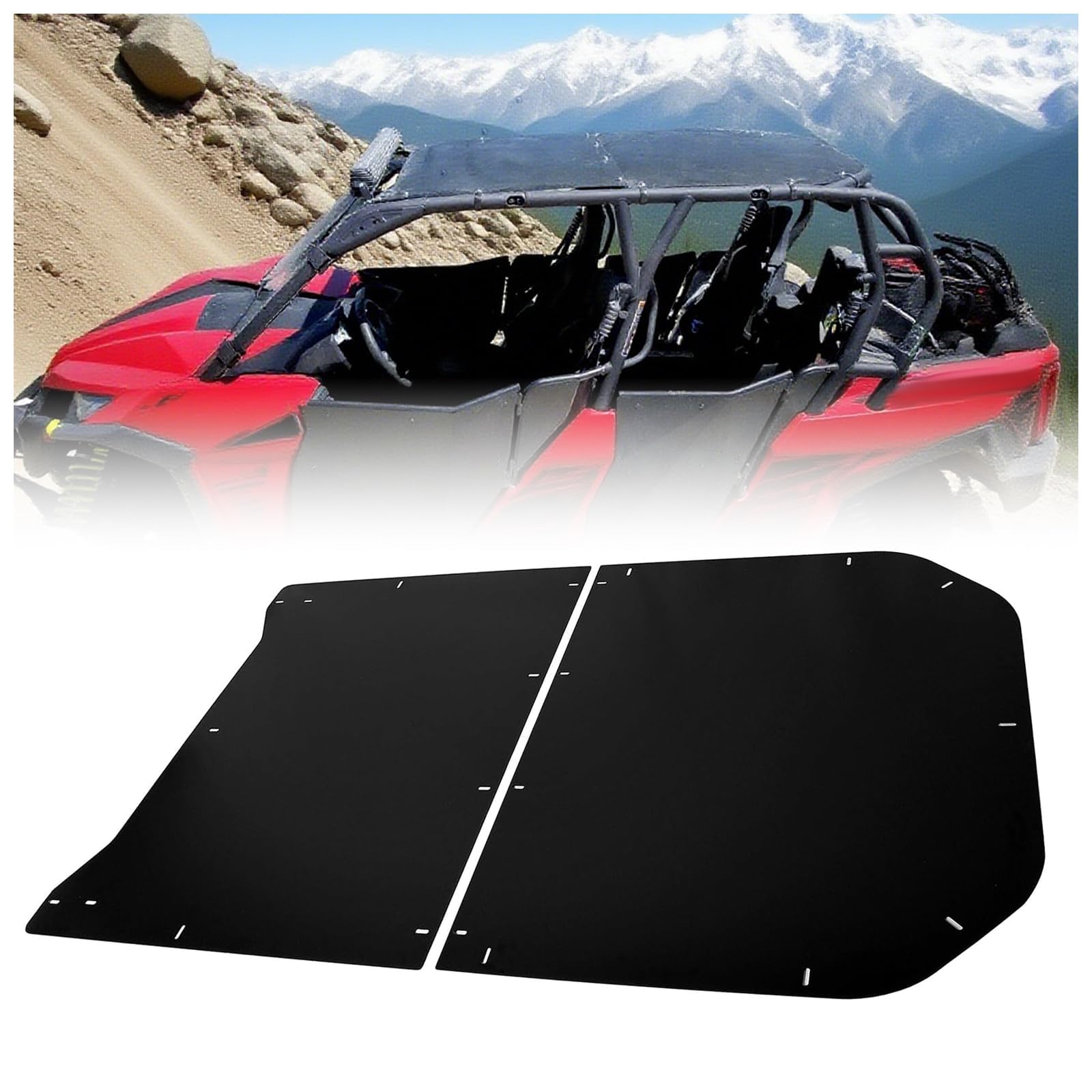 Photo 1 of ALMULOO Aluminum Hard Roof Top Compatible with 2013-2018 Can-Am Maverick Max/Commander Max 4 Seaters Doors Top Roof Black