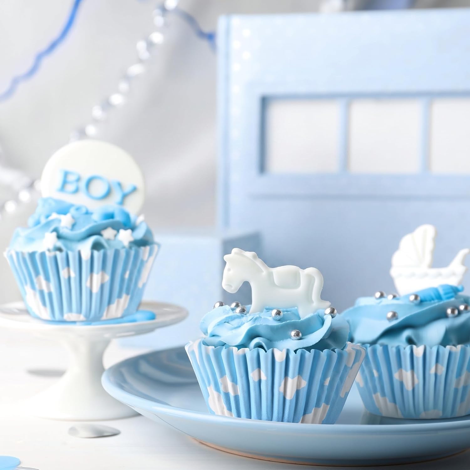Cunhill 300 Count Cloud Blue Cupcake Liners