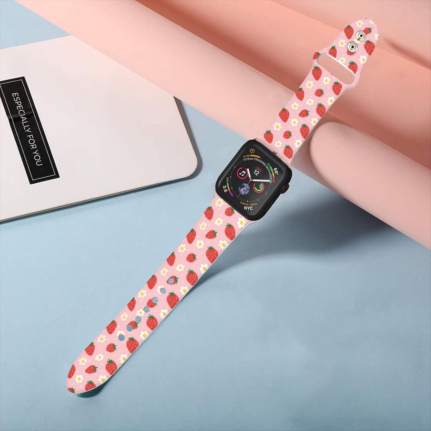 Watch Bands Compatible with Apple Watch Band 38mm 40mm 41mm for Women Men, Soft Sport Strap Silicone Replacement Wristband for iWatch Series SE 10 9 8 7 6 5 4 3 2 1 - Image 2