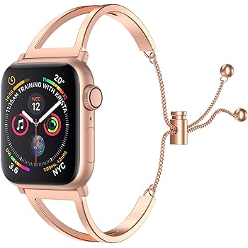 Amazon Ls Apple Watch バンド ステンレス ダイヤモンド付き アップルウォッチ 交換ベルト Apple Watch Series 5 4 3 2 対応バンド ラインストーン付け アップルウォッチ スマート ウォッチ 交換バンド 38mm 40mm バンド ローズゴールド 家電 カメラ