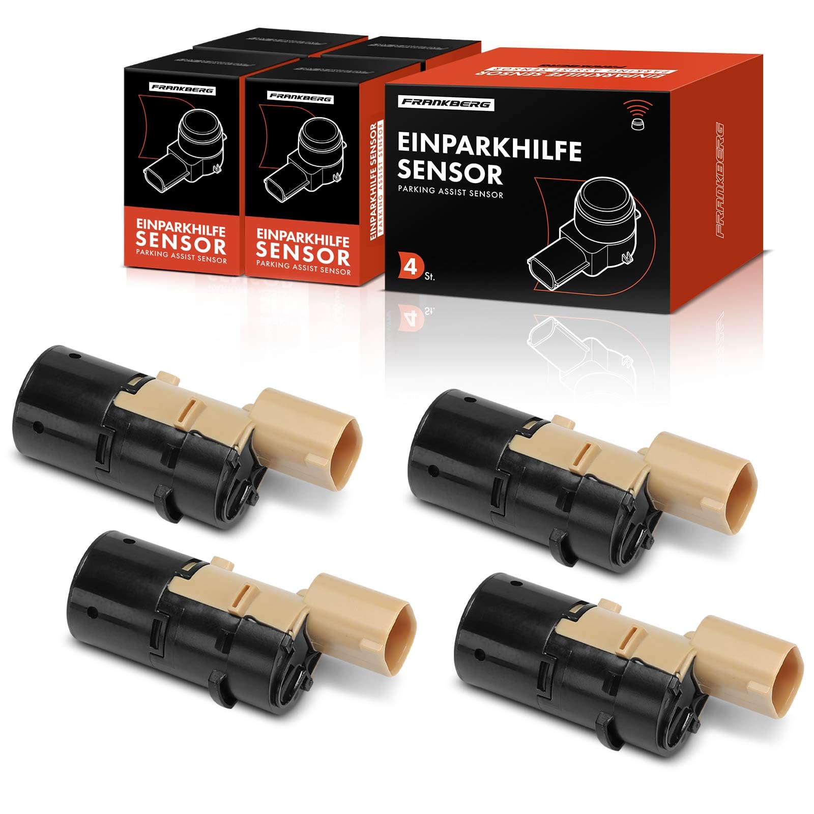Frankberg 4 capteurs de stationnement arrière PDC à 3 broches 659095 | Compatible avec: 307 3A/C, C2 Enterprise JG, Berlingo/Berlingo Premier monospace GFK GJK MF, 307 SW 3H