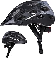 Dunlop kerékpáros sisak LED világítással - M (55-58 cm), fekete 1