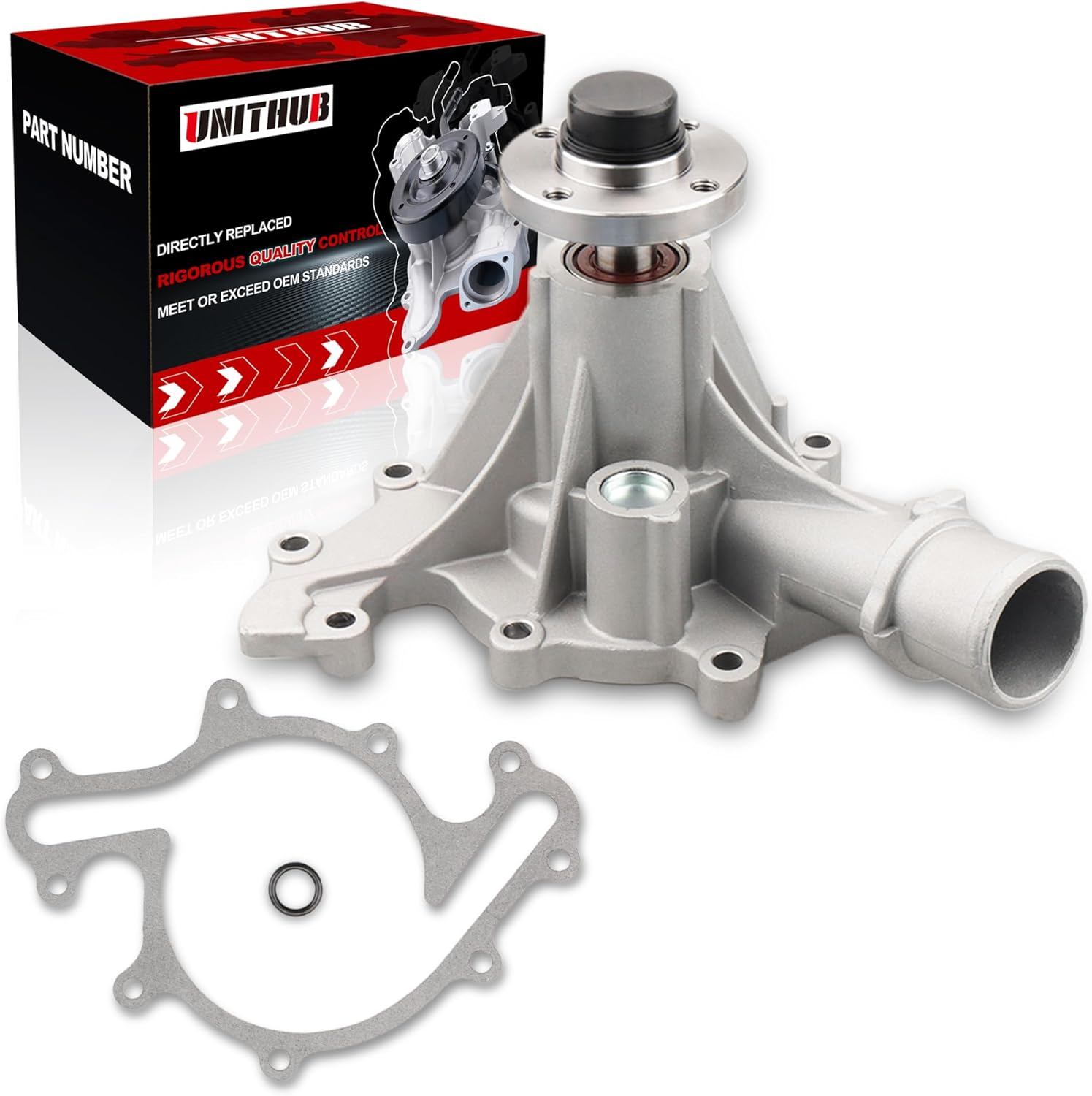 Engine Water Pump Automotive w/Gasket 43070 1252101 Compatible for Ford F150 E150 E250 Econoline Club Wagon Essex 4.2L 1997-2008