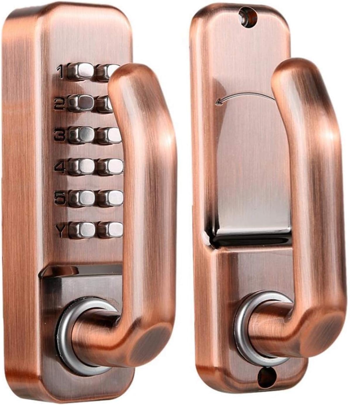 KYUEPONG Handle Locks Door Lock, Mechanical Digital Push Button Door Lock Keypad Code Zinc Alloy Handle Locks
