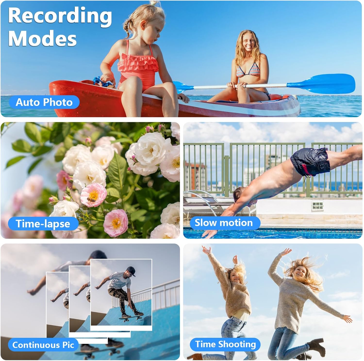 Compact Lightweight Video Camera Camcorder with Touchscreen for Adults Portable Digital Recorder for Travel and Vlogging Supports Built and External Microphones