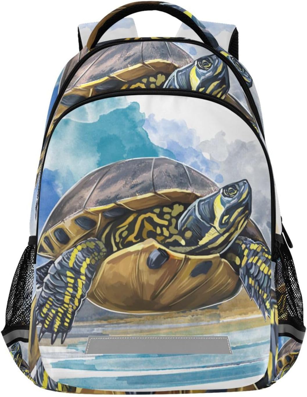 JIPONI Turtle Watercolor Student Backpack For Boys Girls School Backpack Laptop Ipad Travel Book Bag