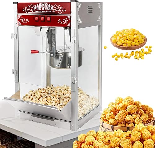Miniatura 12 de Máquinas portátiles de palomitas de maíz para encimera, máquina vintage para hacer palomitas de maíz con hervidor de 8 onzas, máquina de palomitas