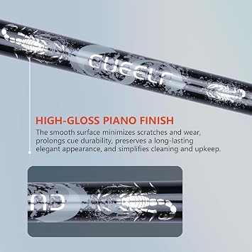 CUEELF Pool Cue Stick for Adults Professional Low Deflection Shaft Billiard Stick 12.5mm Tip Canadian Maple Pool Cue Stick with Titanium Alloy Joint