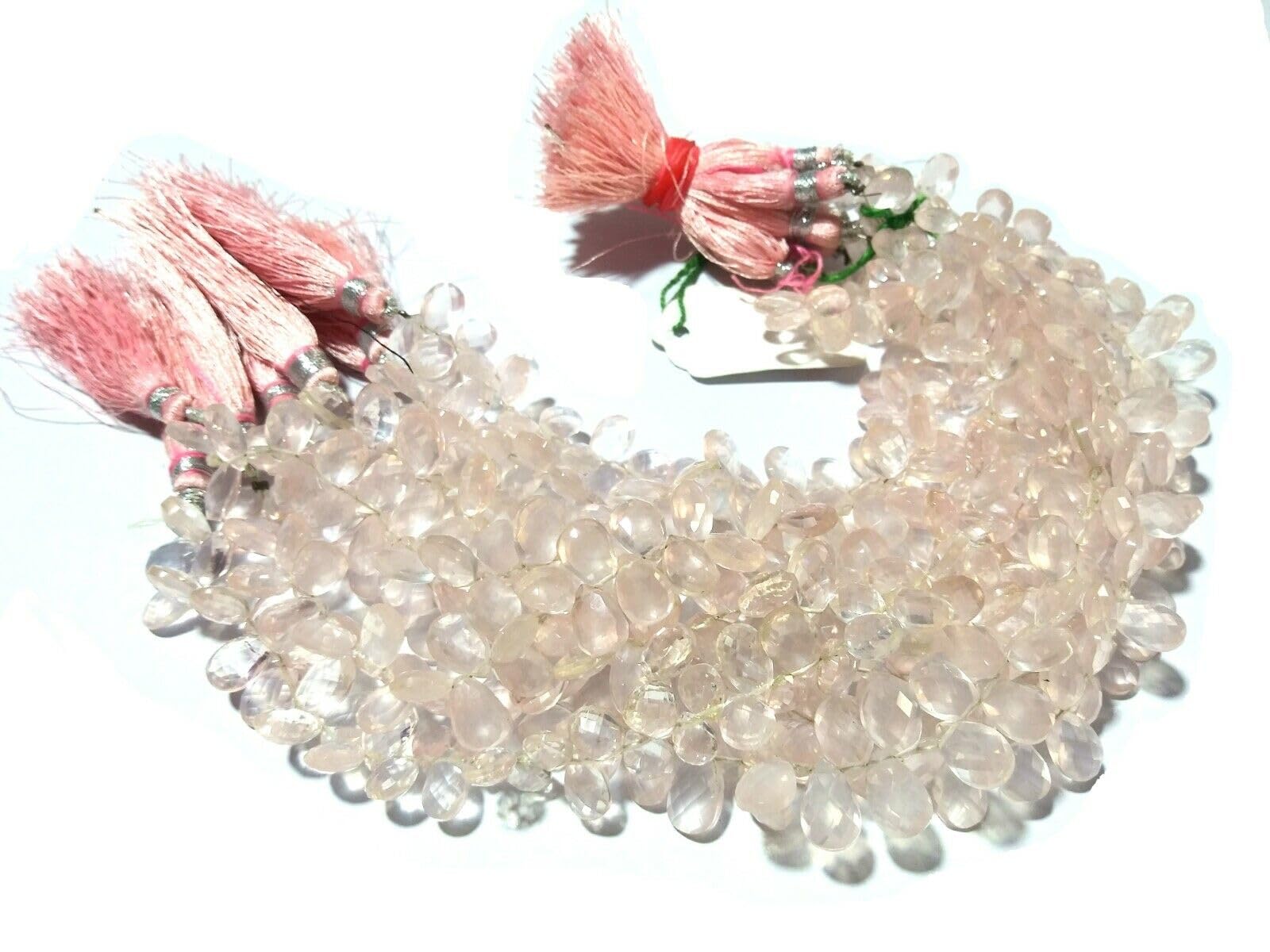Perles en quartz rose naturel à facettes 4x6mm pour bijoux DIY