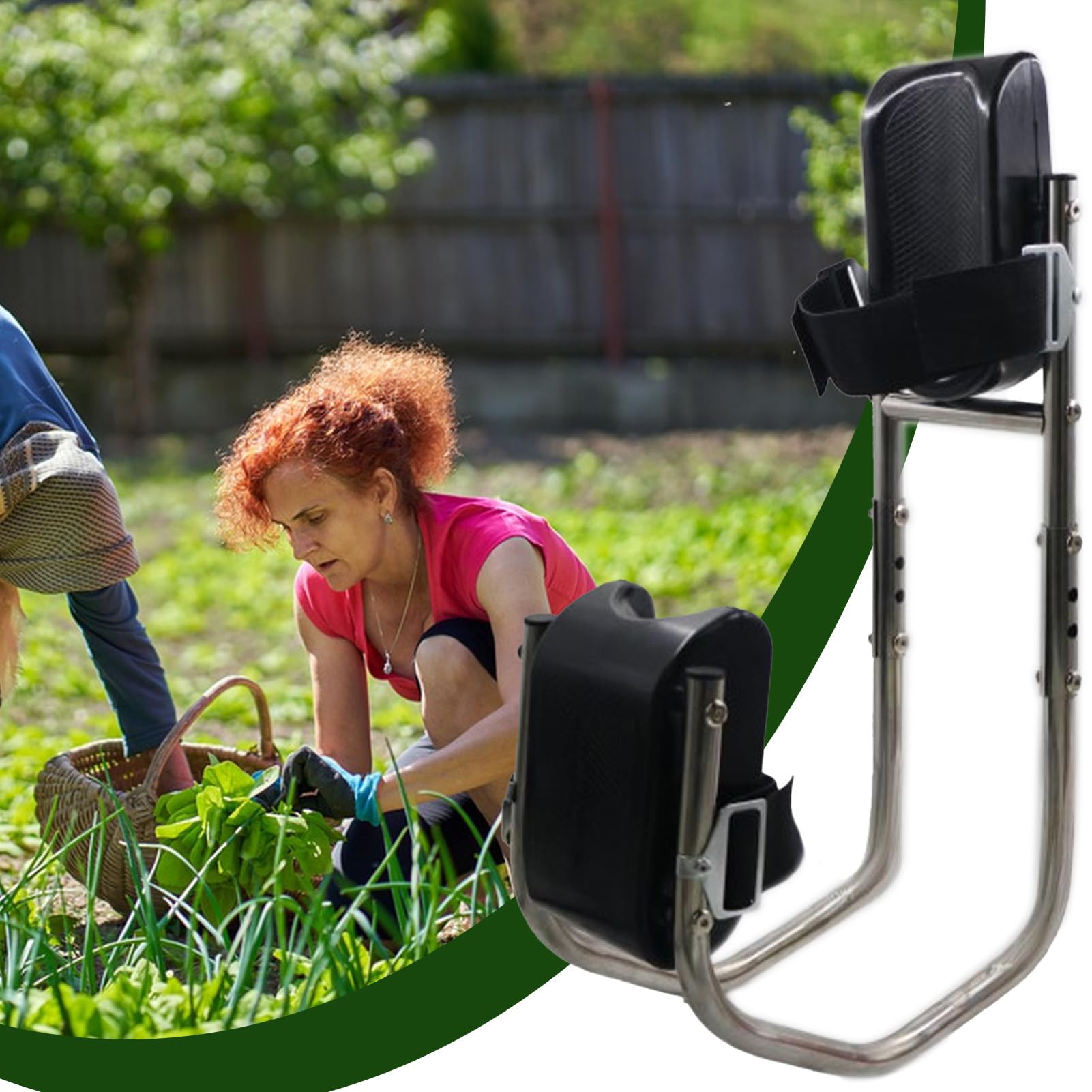 Asiento de Rodillas para Jardinería 2 en 1 Asiento Ergonómico Desmontable | Almohadilla de Rodillas para Jardinería Para Mujeres Hombres Soporte Tobillo Trabajo al Aire Libre Construcción