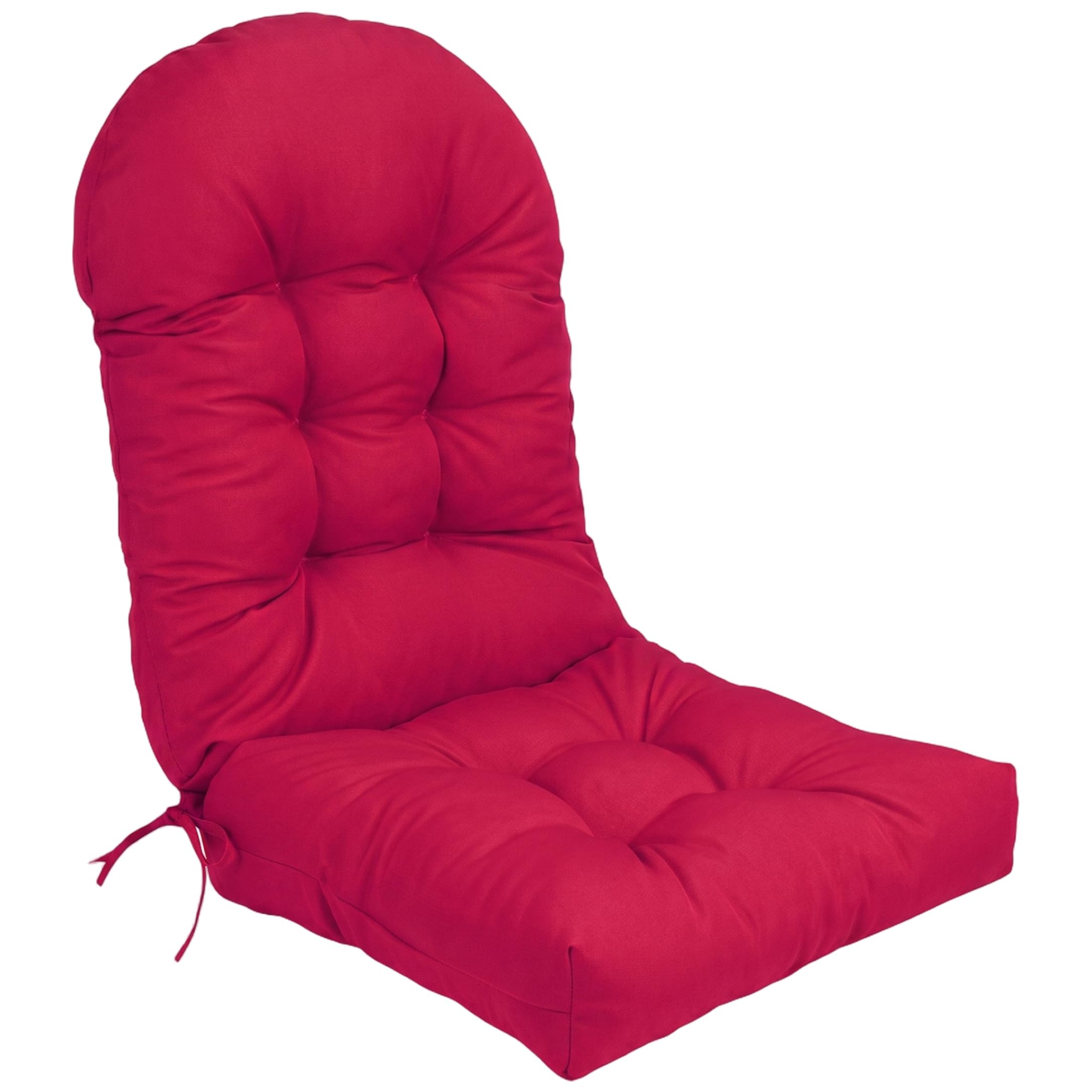 Xdyyjrasa Rocking Chair Cushion - Thickened Adirondack Chair Cushion, High-Resilience Waterproof Pad 43.3x19.7 Inch for Indoor Outdoor, Red