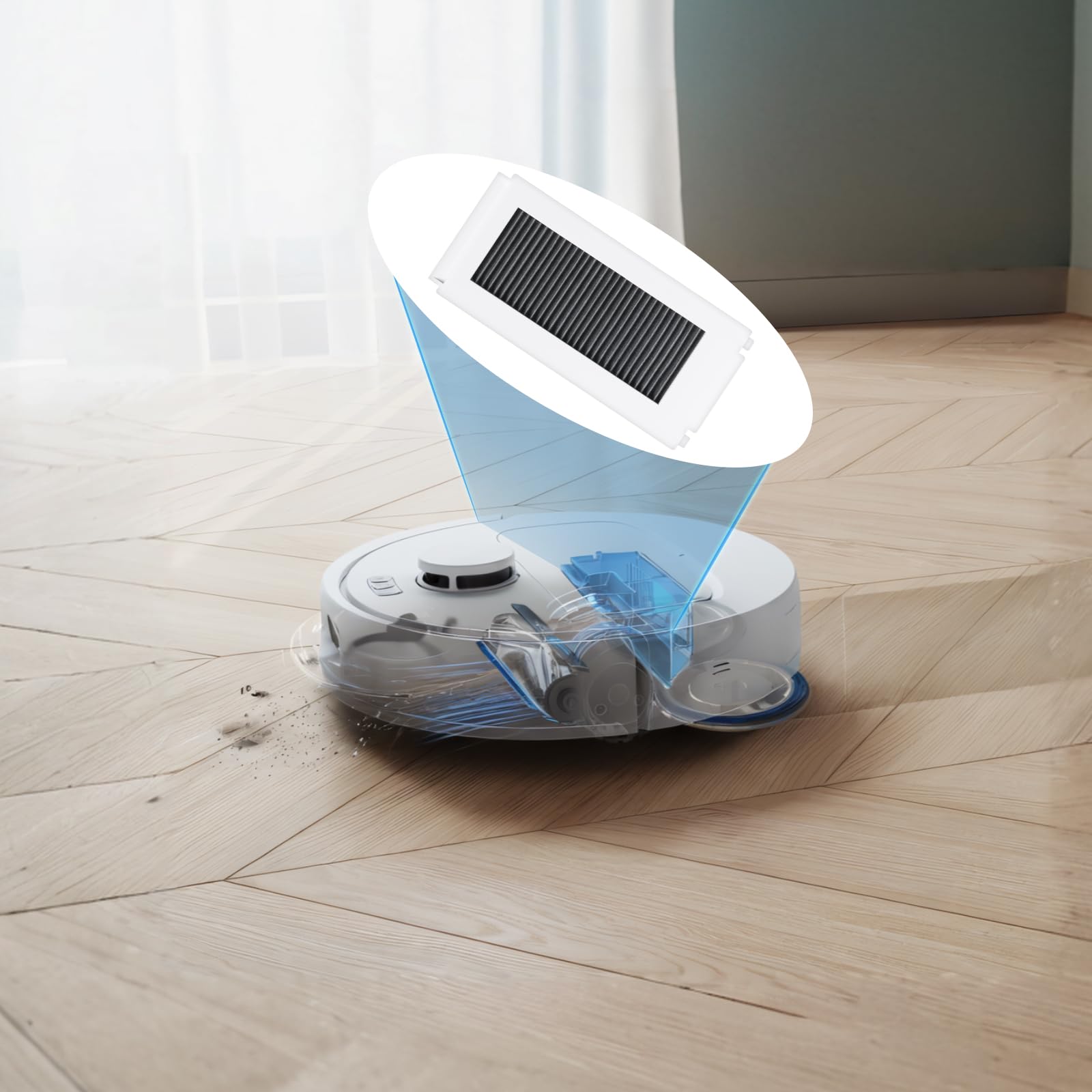 6 sztuk zapasowych filtrów HEPA do Ecovacs Deebot N30 PRO / N30 OMNI / N30 PRO OMNI akcesoria do odkurzaczy robotów