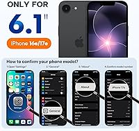 Vista 306 de Miracase Funda diseñada para iPhone 13 Pro Max con protector de pantalla, [forro de microfibra suave antiarañazos], funda protectora de silicona