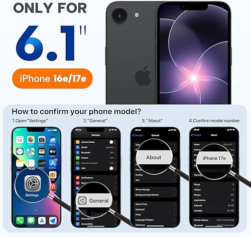 Miniatura 306 de Miracase Funda diseñada para iPhone 13 Pro Max con protector de pantalla, [forro de microfibra suave antiarañazos], funda protectora de silicona