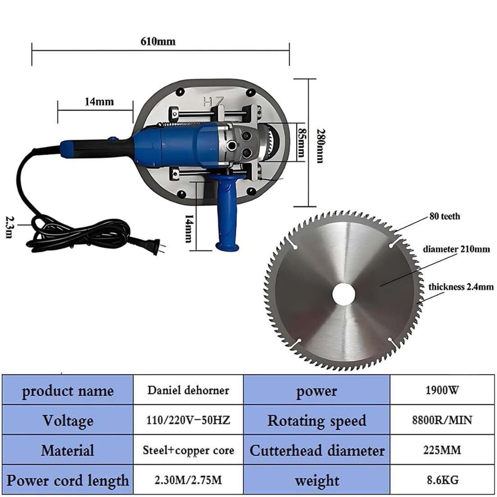PixCy Dehorner Elettrico, Resistenza Ad Alta Temperatura del Bestiame Dehorner Electric Horn Remover Cutter Dehorning Machine Fornitura di Bestiame per Mucche E Vitelli