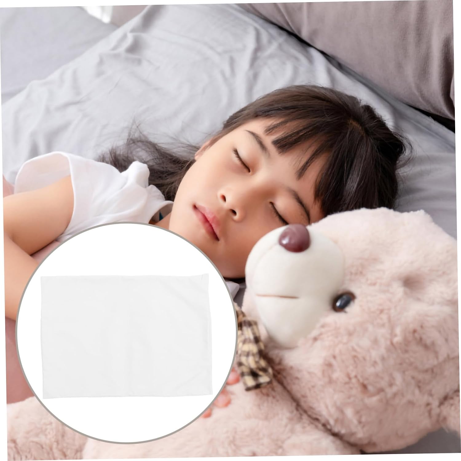 2pcs Kids Small Pillow Cases with Envelope Closure, White