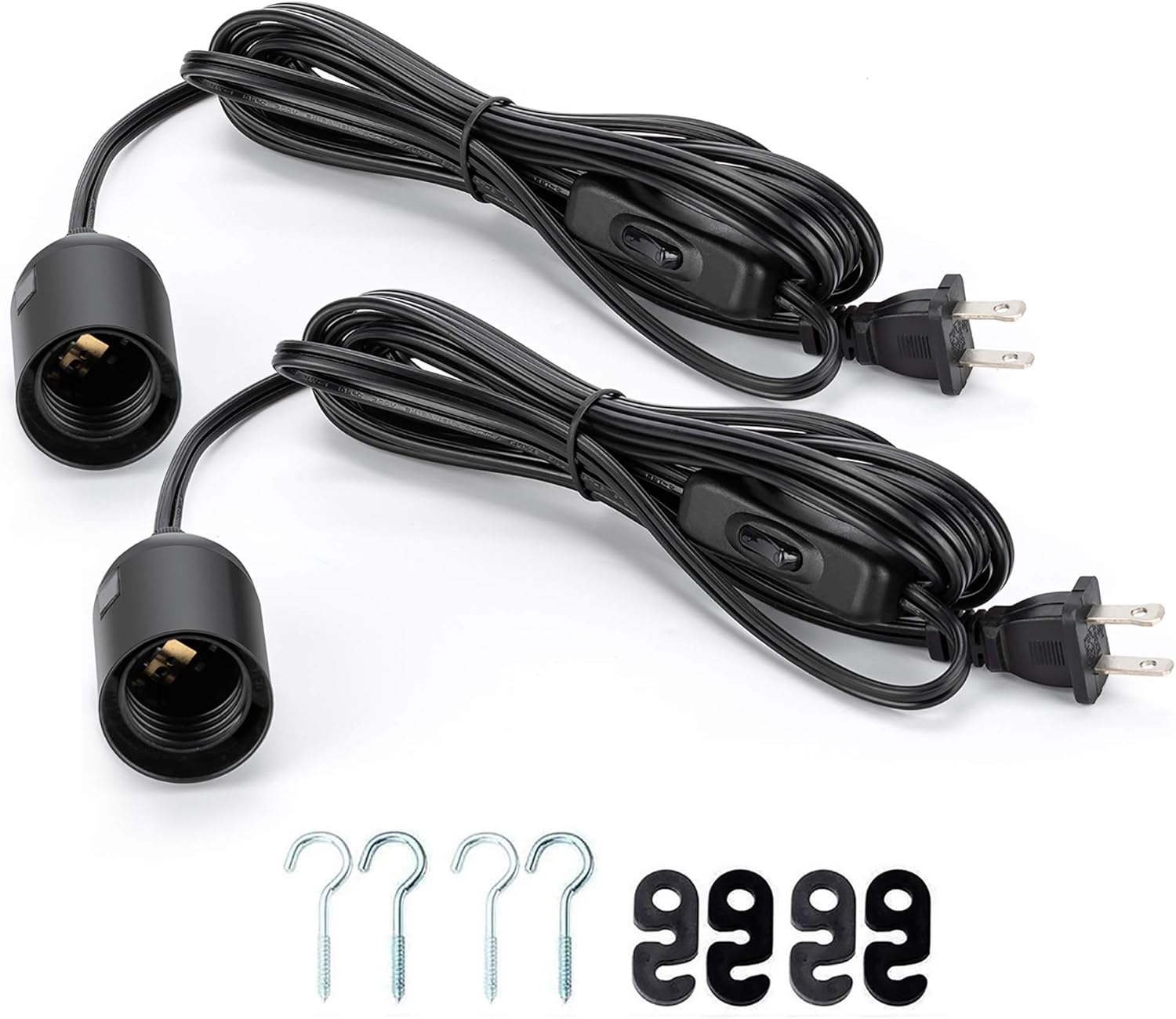 UL 12Ft Extension Hanging Lantern Cord Cable 2Pack JACKYLED 360W with