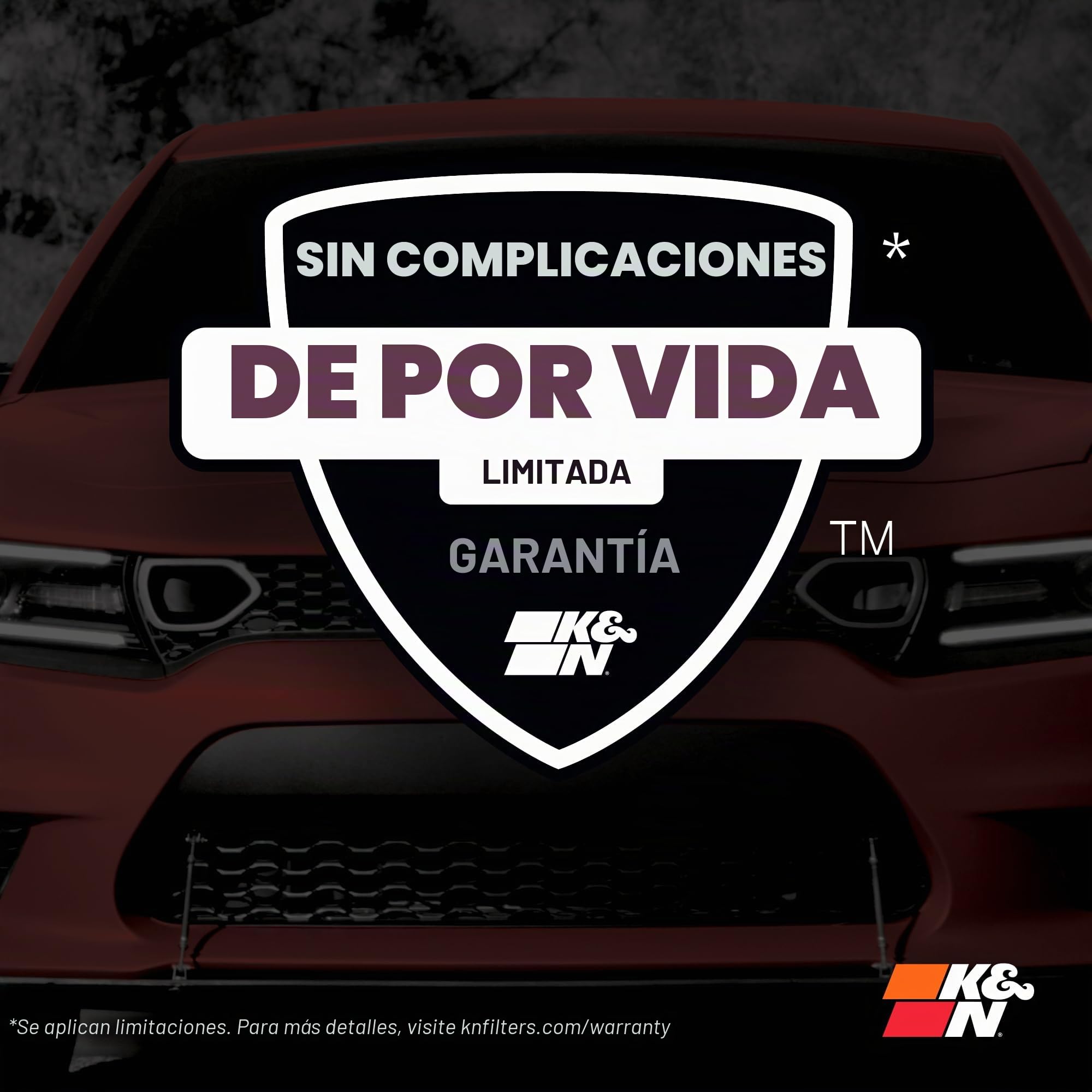 K&N Filtro de Aire de Reemplazo compatible con Mercedes A220 / A250 A35 AMG (W177) 2.0 2018- (33-3133)