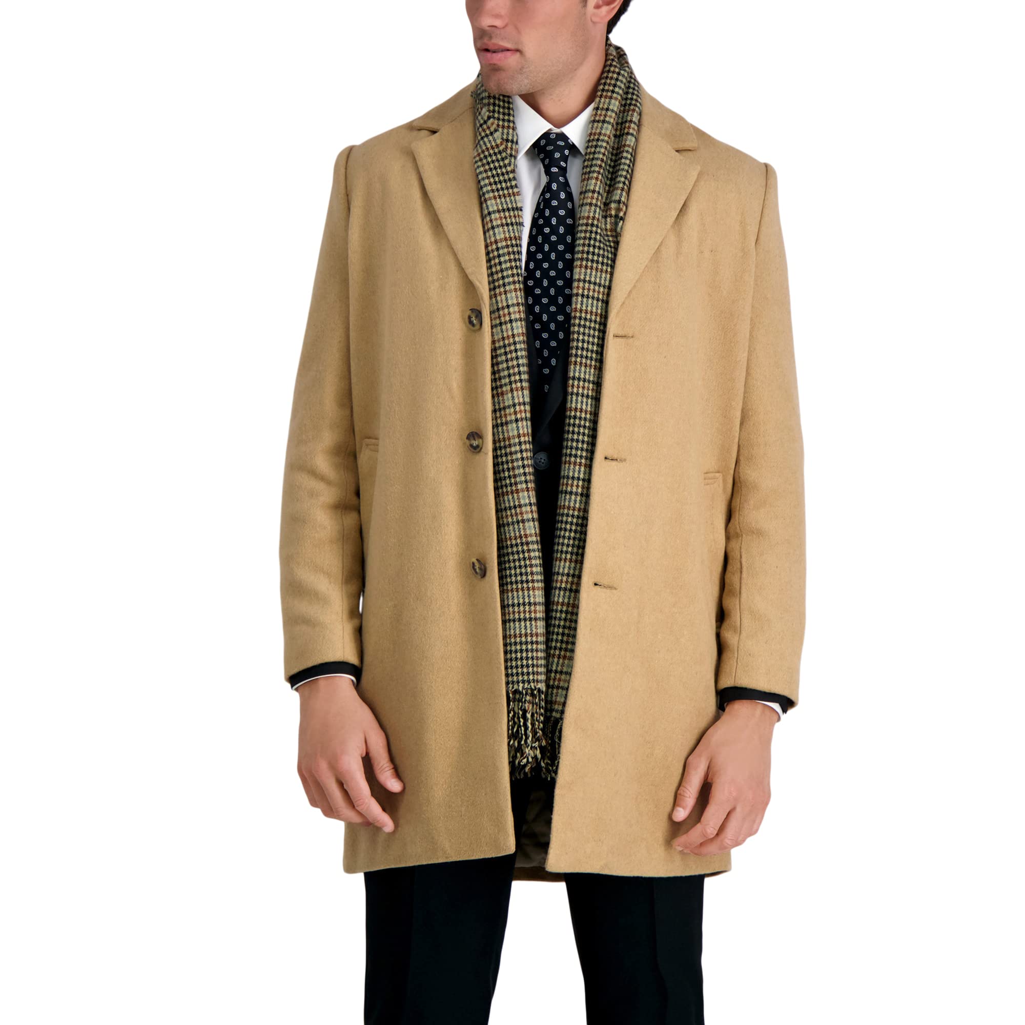 Haggar mens Brushed twill Top CoatTopcoat