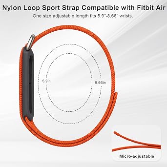 Google Fitbit Air対応のナイロンスポーツバンド。