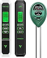 VIVOSUN Medidor de pH digital, 3 em 1 TDS/EC/medidor de temperatura, combo 3 em 1 testador de umidade do solo/pH/luz para casa, jardim e hidroponia
