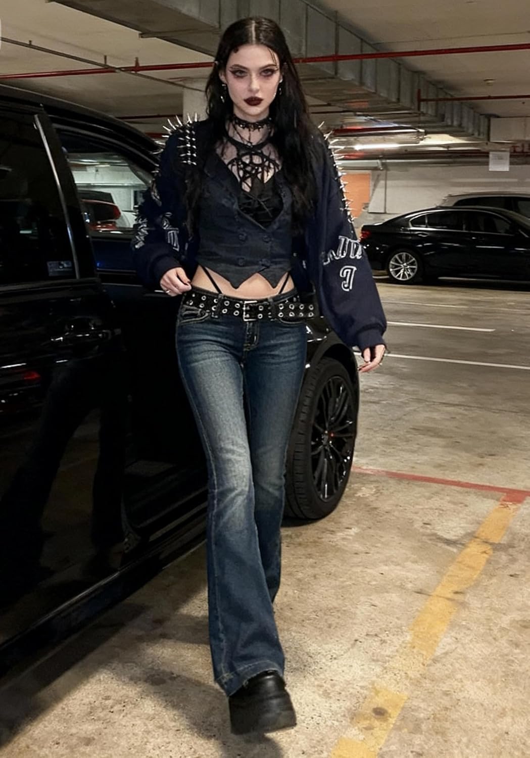 EMMIOL Bell Bottom Jeans for Women Flare Stretchy Mid-Low Rise Skinny Denim Pants Trendy Fall 90s Outfits - Image 2