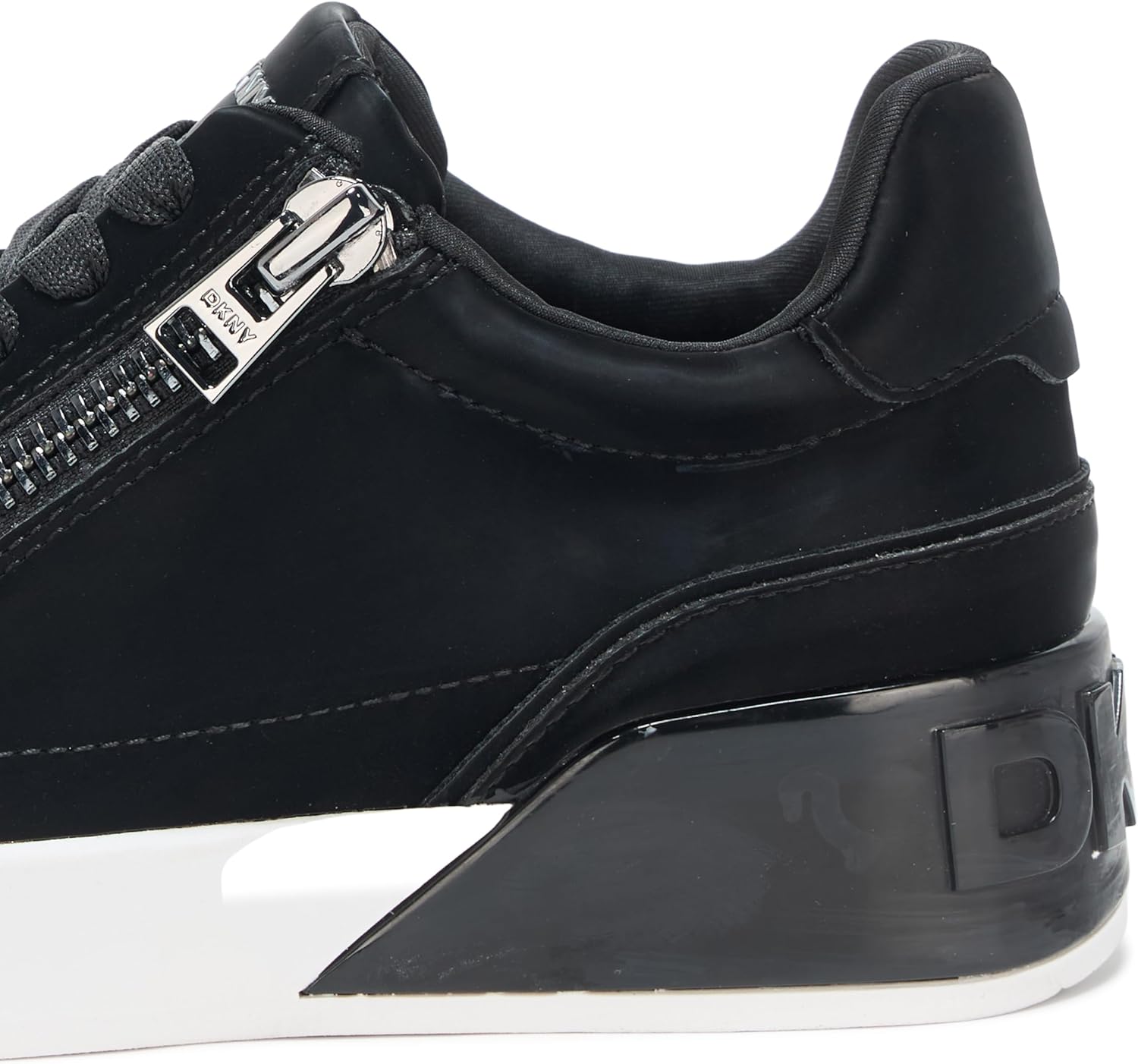 DKNY Womens Mei Everyday Lace Up Sneaker with Side Zipper - Image 4