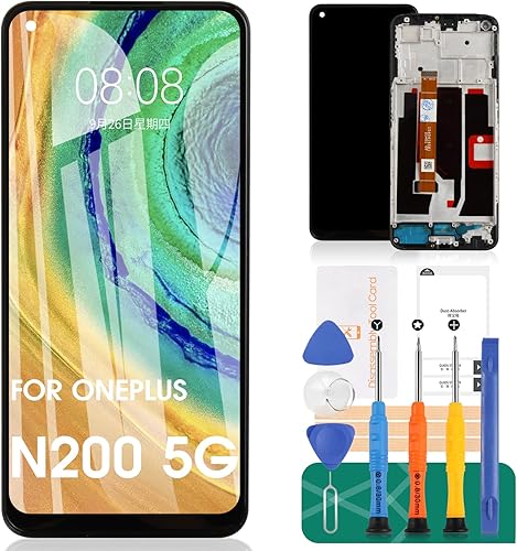 Para OnePlus Nord N200 5G Pantalla LCD para OnePlus N200 5G Reemplazo de pantalla Nord N200 5G Pantalla LCD DE2118 Asamblea digitalizador táctil