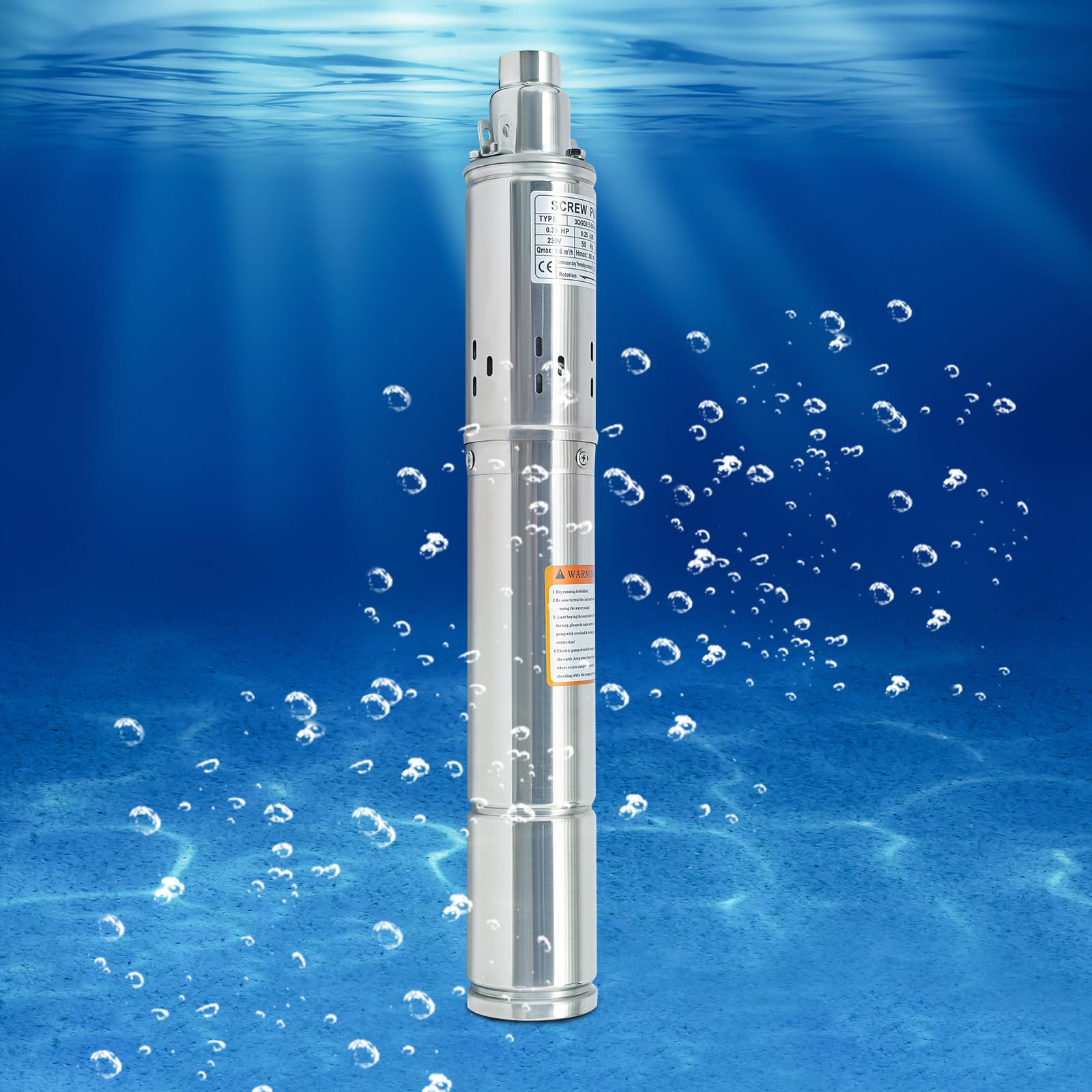 3" Tiefbrunnenpumpe 250W Wasserpumpe Brunnenpumpe 1600L/h