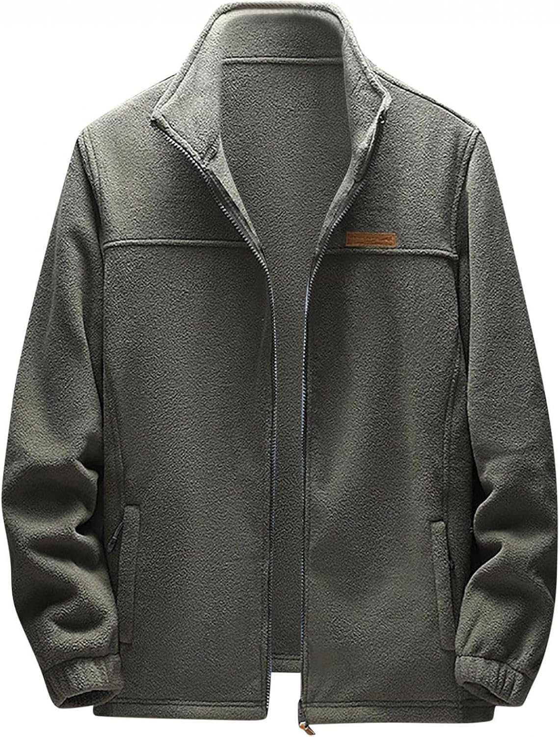 Men And Women Winter Fleece Jacket Casual Warm Thicken Stand Collar Jacket Outdoor Windproof Work Fitness Jacket at  Men’s Clothing store