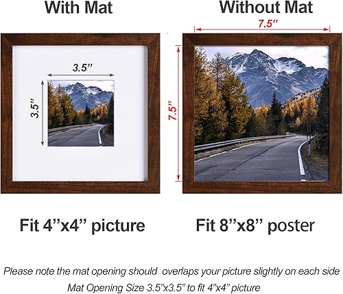 Vista 39 de Yaetm Portarretratos de 12 x 12 pulgadas con paspartú para fotos de 8 x 8 pulgadas, juego de 9 marcos cuadrados de 12 x 12 pulgadas, marco blanco