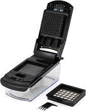 Expert Manual Food Chopper, 2-in-1 Chop and Dice with 2 Blades | Push-Down Lid Operation, Integrated Container, Non-Slip Base, Lockable Blades, Easy To Clean, 10-Year Guarantee