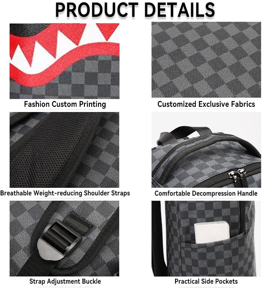 16" Premium PU Leather Backpack – Sleek, Lightweight & Multi Daypack for Laptop (Drak Brown, One Size) - Image 4