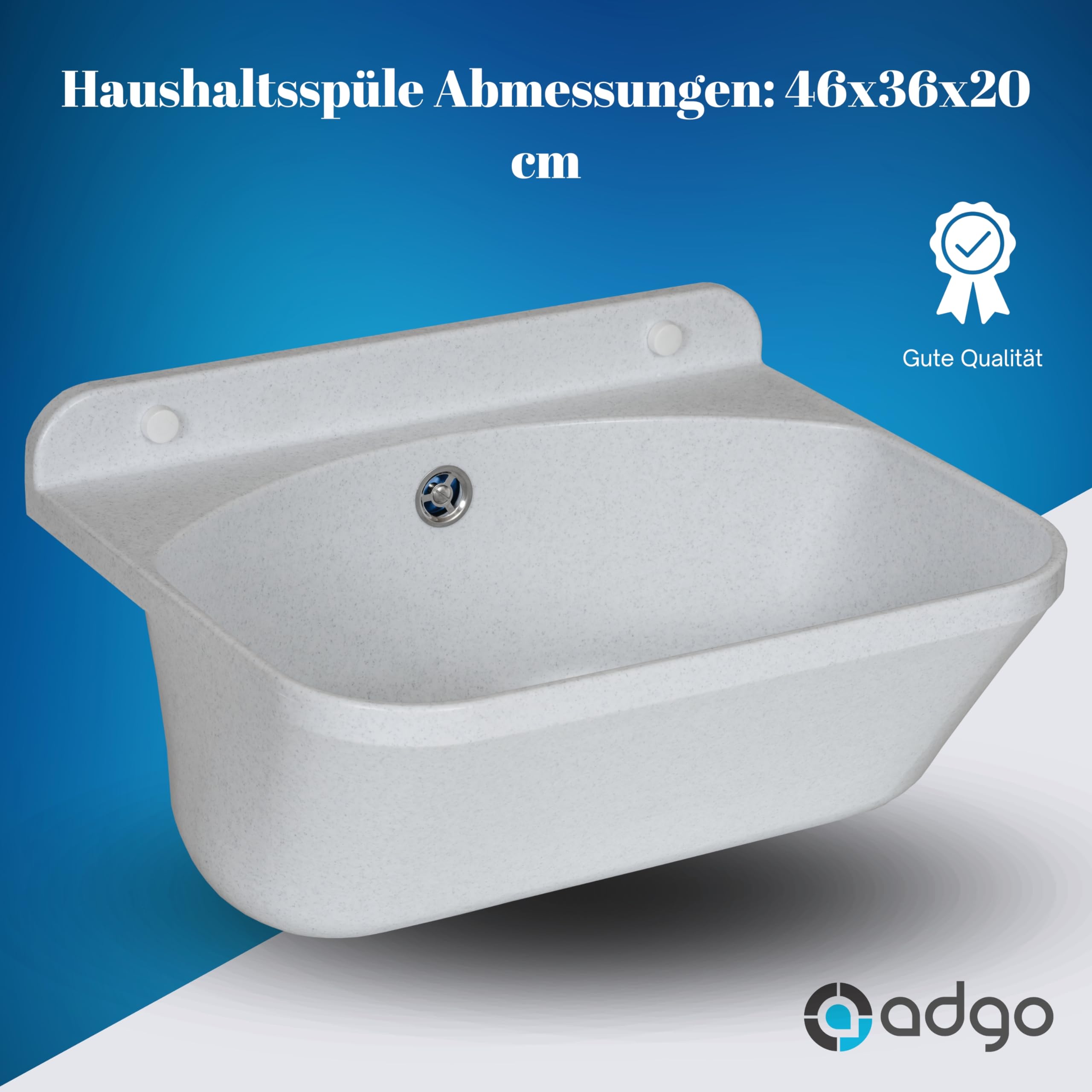 Geberit Smyle wastafel 90cm 2 kraangaten met overloop wit 500.252.01.1