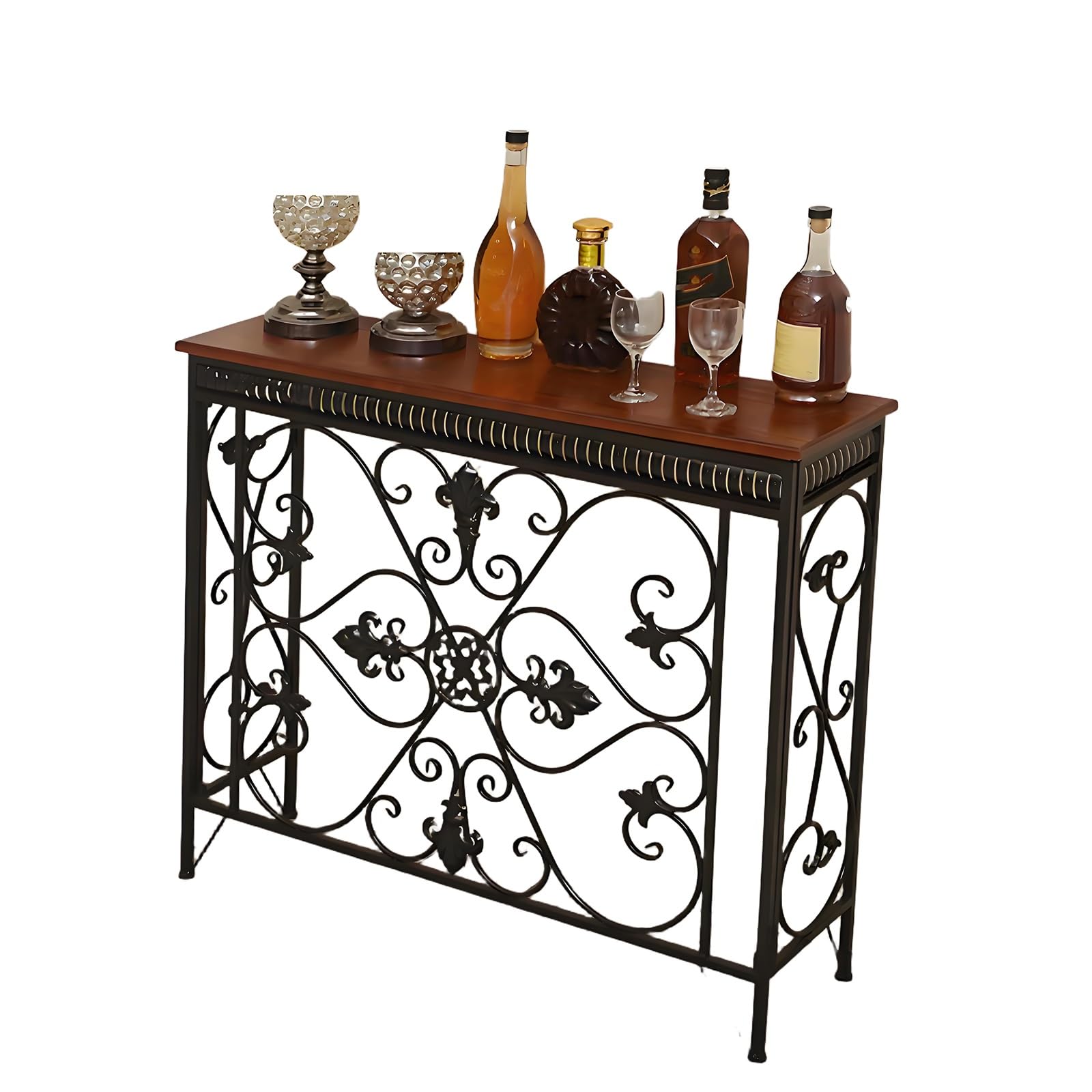Mesa consola para salón y dormitorio de hierro decorativa
