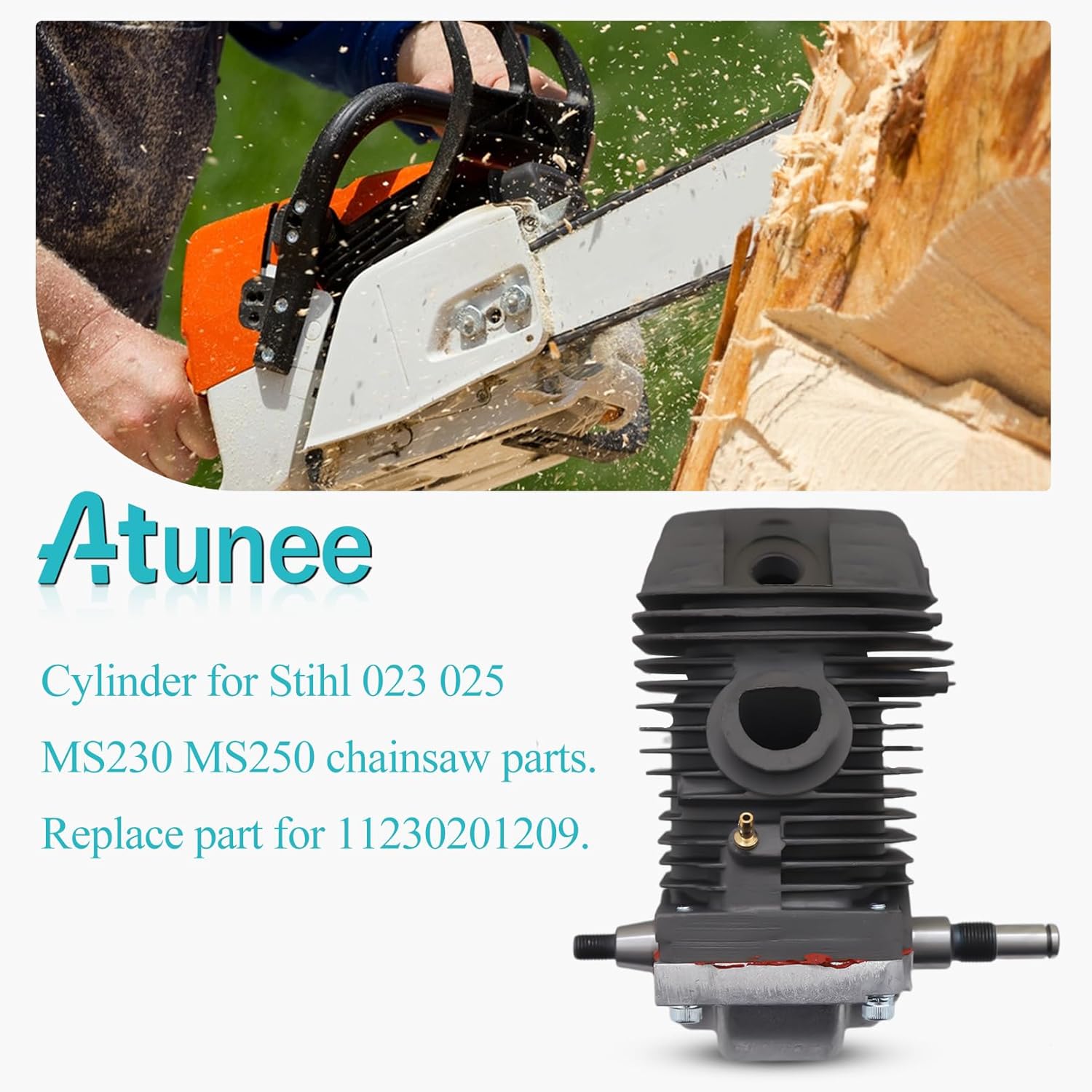 42.5mm Cylinder Piston Assembly for Stihl 023 025 MS230 MS250 Chainsaw Replace 11230201209