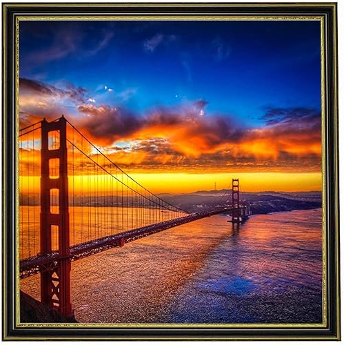 Miniatura 2 de Impresiones en lienzo carteles del puente Golden Gate San Francisco Sunrise Sunset imágenes artísticas de pared para la decoración del hogar de la