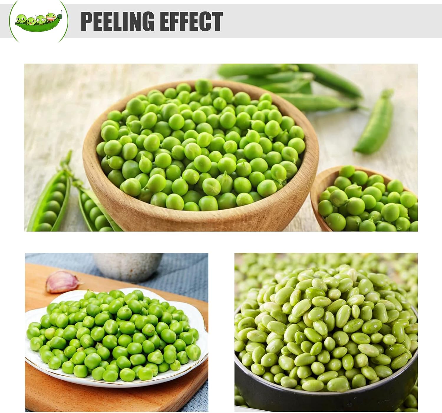 Electric Pea Sheller Machine 110V Semi-automatic Pea Bean Sheller Machine Commercial Bean Pea Peeler Home Peeling Pea Bean Machine