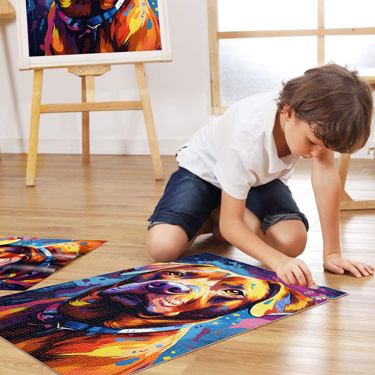Puzzles 2000 pièces Adultes, Jouets éducatifs et éducatifs Chiens. Difficile à réaliser mais Amusant et Humoristique. 27,56 po x 39,37 po. Adolescents de 14 Ans et Plus.