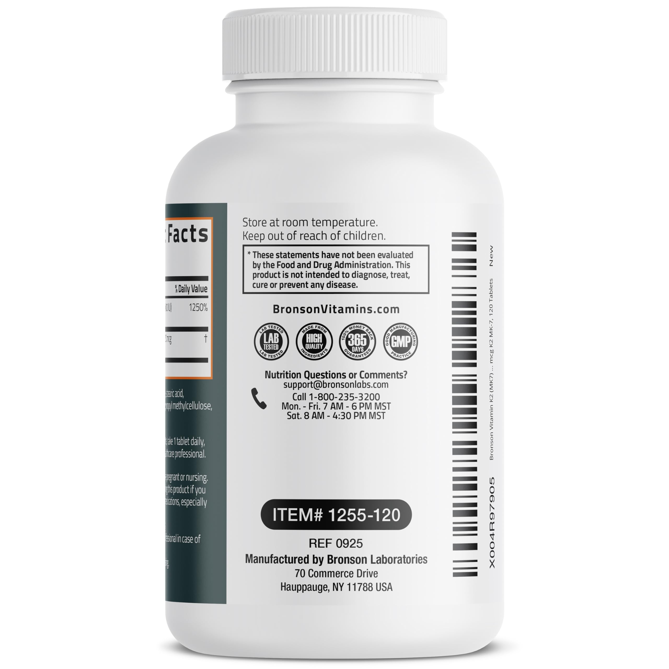 Bronson Vitamin K2 MK-7 + D3 10,000 IU Extra Strength, 120 Tablets — Amazon image 7