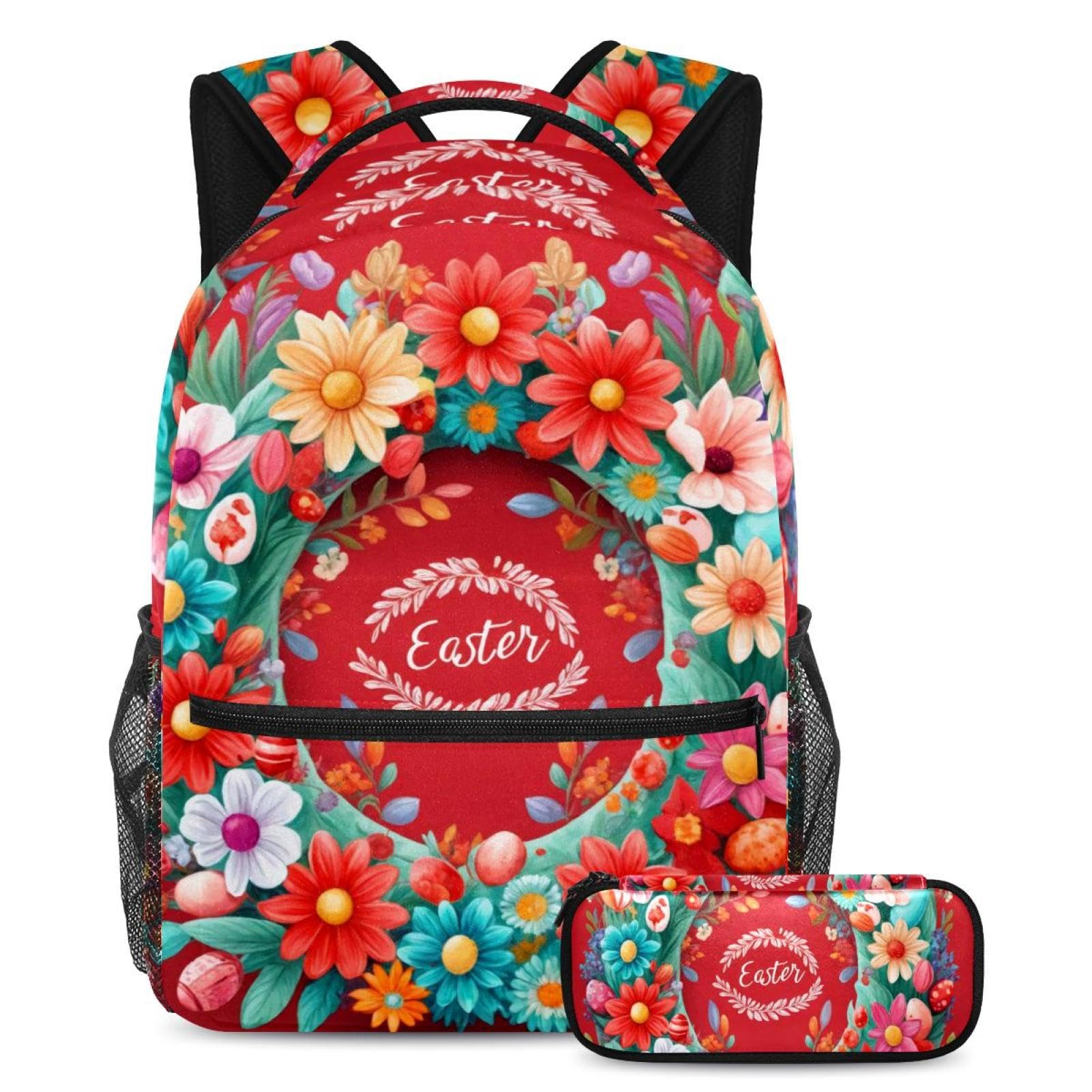 Sac à dos de jour ergonomique pour adolescents, ensemble cartable et trousse de rangement - 7