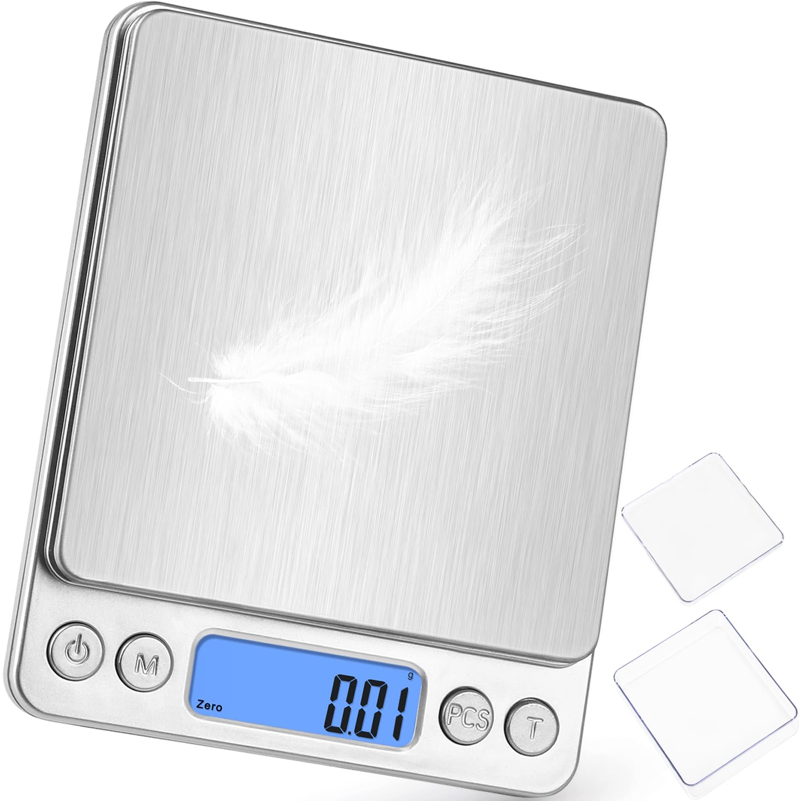 NEXT-SHINE500g Digital Weight Scale with Tare Function, Stainless Steel by Next