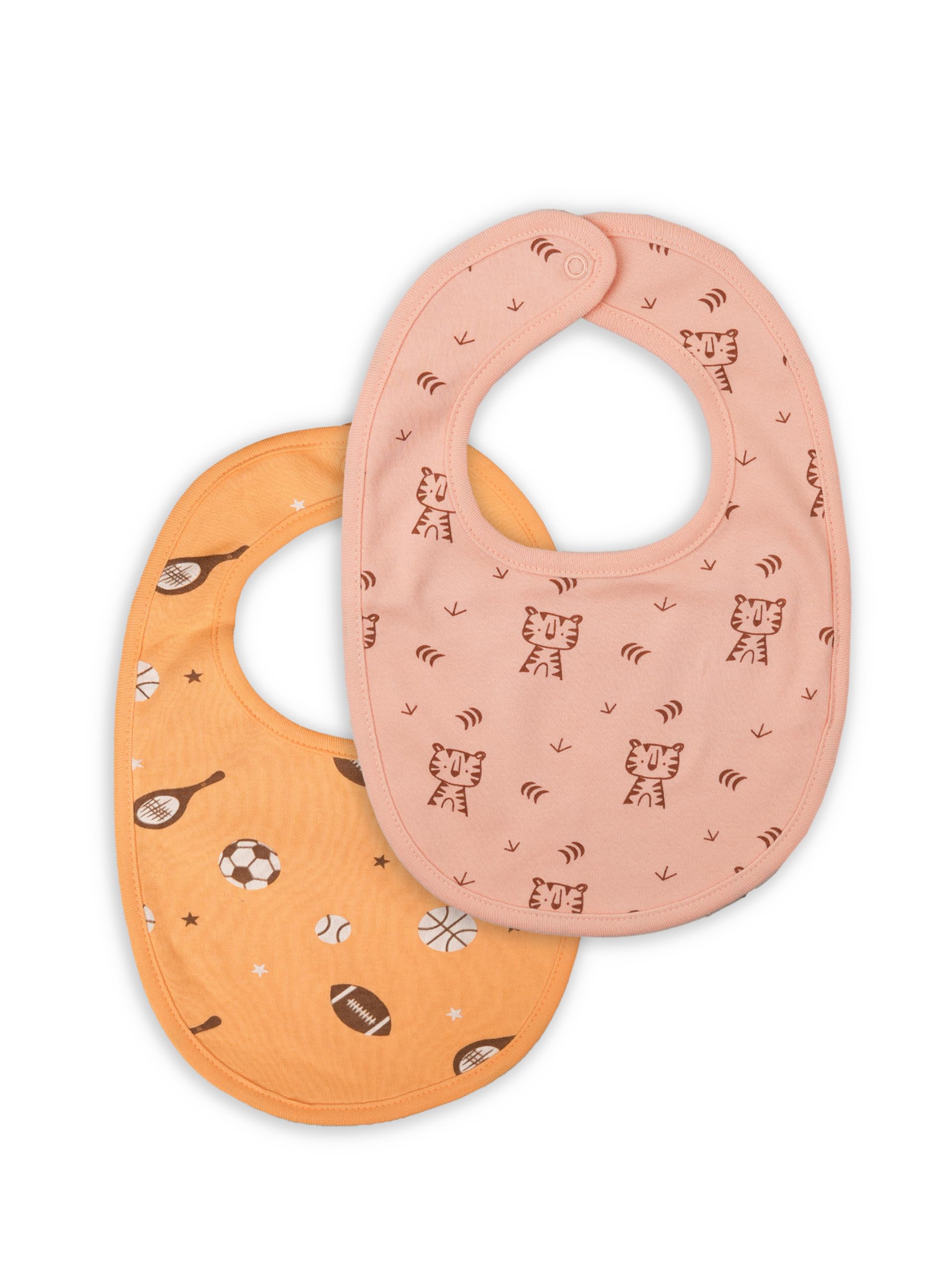 Kidbea Organic Cotton Baby Bib, Adjustable Snap Closure Soft Absorbent Feeding Bibs Apron for Newborns & Infants Child With Cute Prints | Reusable Baby Essential-image-41