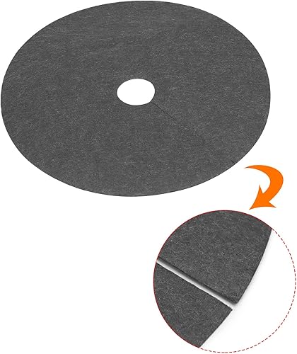 Miniatura 4 de MECCANIXITY Anillo de mantillo de árbol de 12.6 pulgadas, protector de árbol no tejido, cubierta de plantas para control de malezas, barrera de