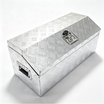 30 Inch Aluminum Trailer Tool Box for ATV Truck Pickup Trailer Lathe Tool Box 30 x 13 x 13in L x W x H 1.5mm Thick Silver