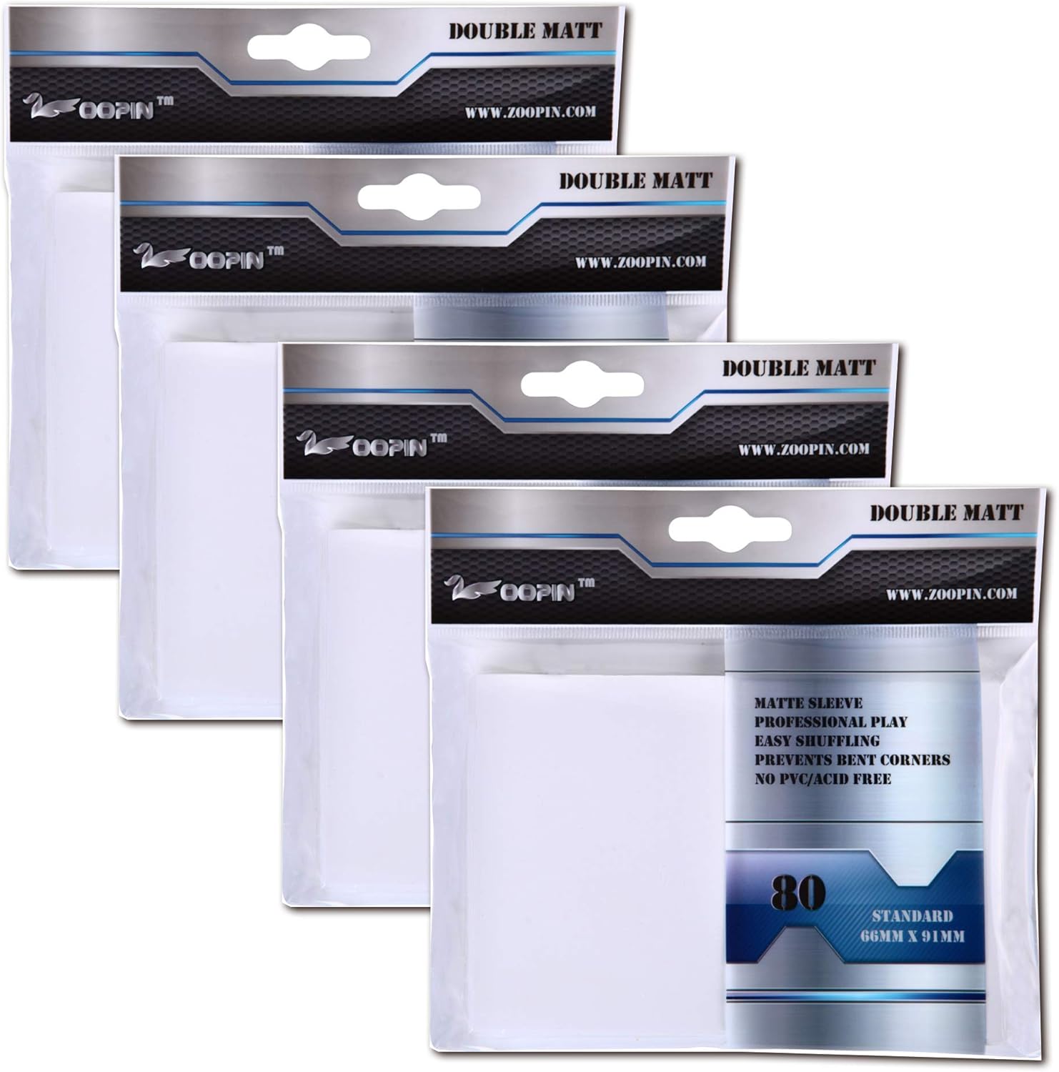 Zoopin Double Matte Card Sleeves,Green, 320pcs -Pack …
