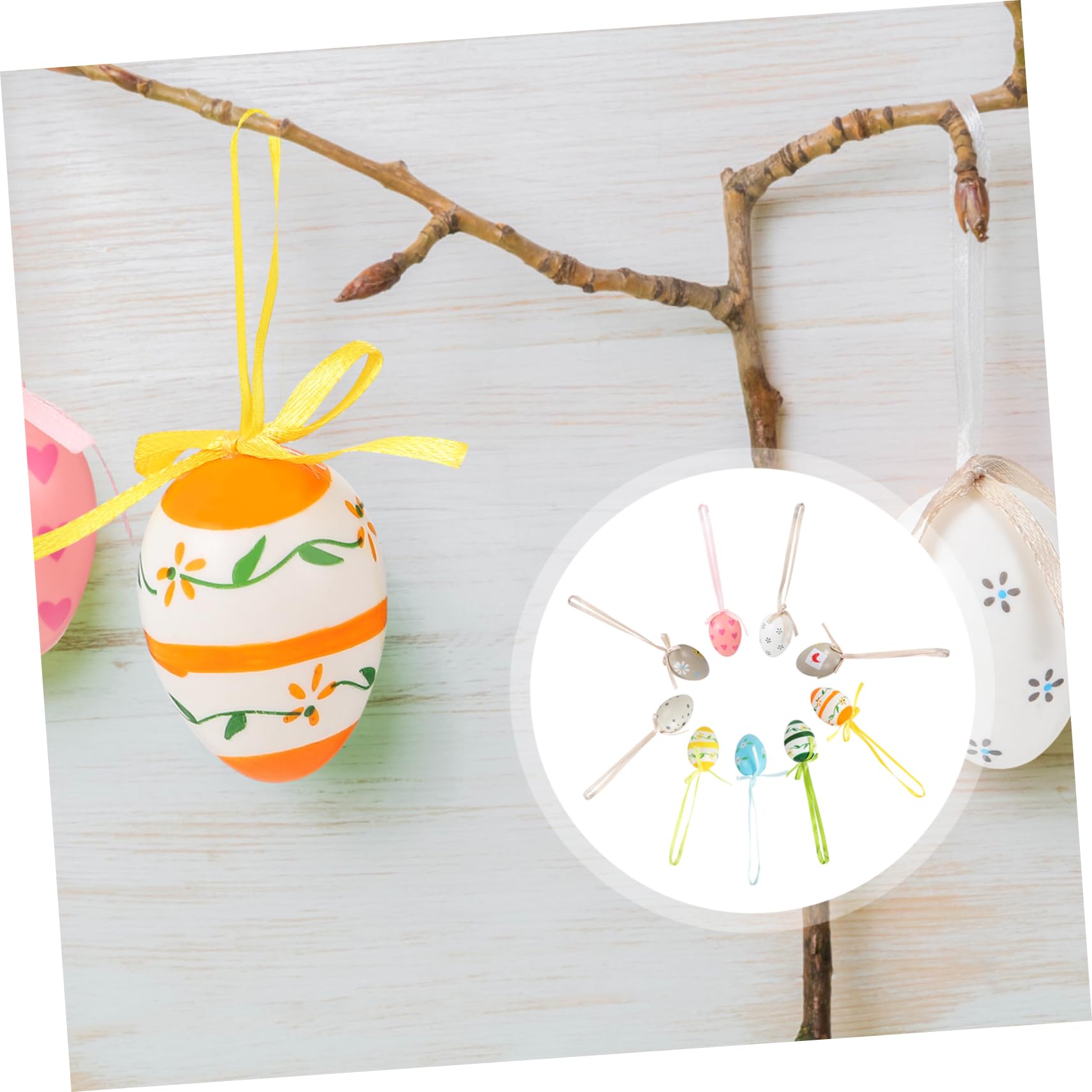 ABOOFAN 108 STK Ostereier Plastic Easter Eggs Ostern Eier Ostern hängende Eier osterdekoration hängende Eier Spielzeug Ornament Hängender Eieranhänger Osterei-Anhänger künstlich schmücken