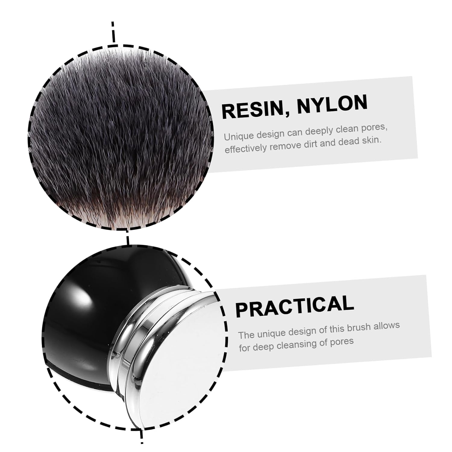 Shaving Brush Barber Brush Neck Duster Men's Grooming Kit Soft Resin Nylon